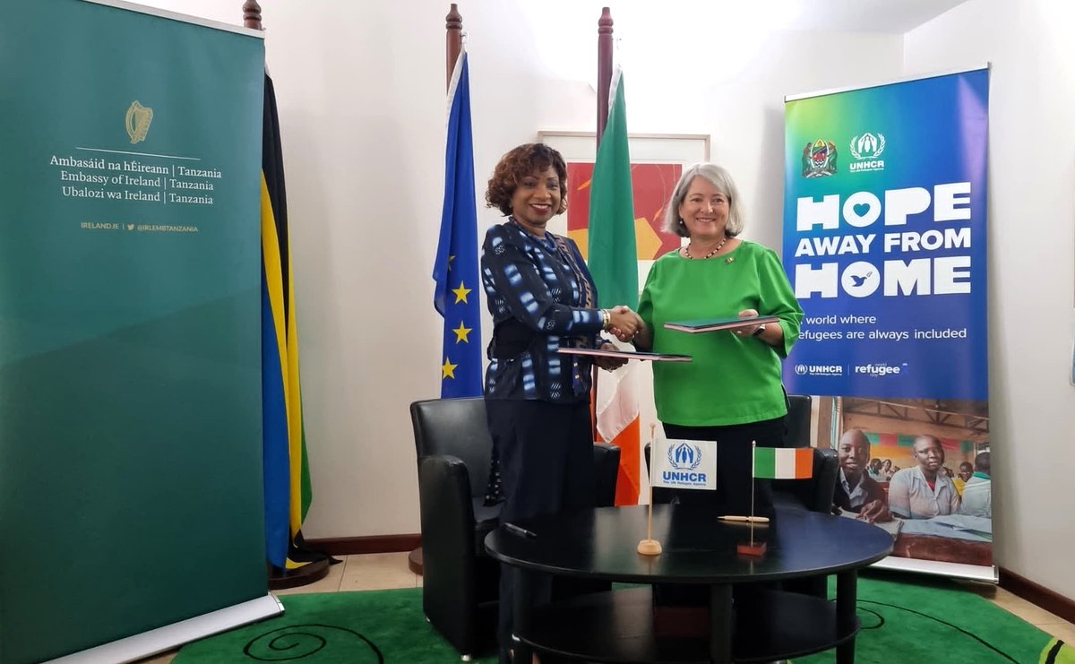 Ireland 🇮🇪 is proud to grant €800,000 to @UNHCRTanzania to support the government of Tanzania 🇹🇿 to provide international protection to vulnerable refugees and asylum seekers.