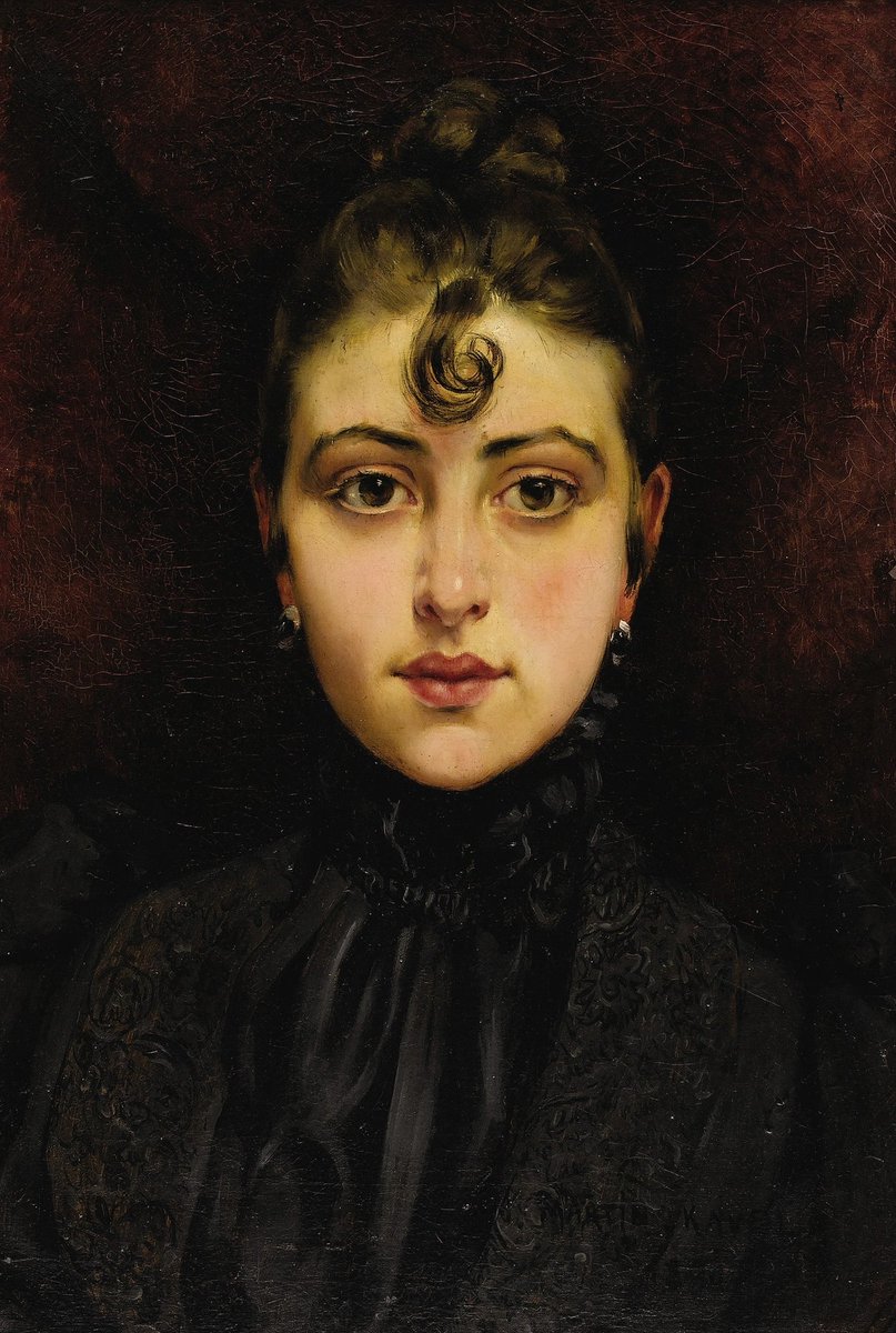 'Portrait de jeune femme' {1890} By ~ François Martin-Kavel