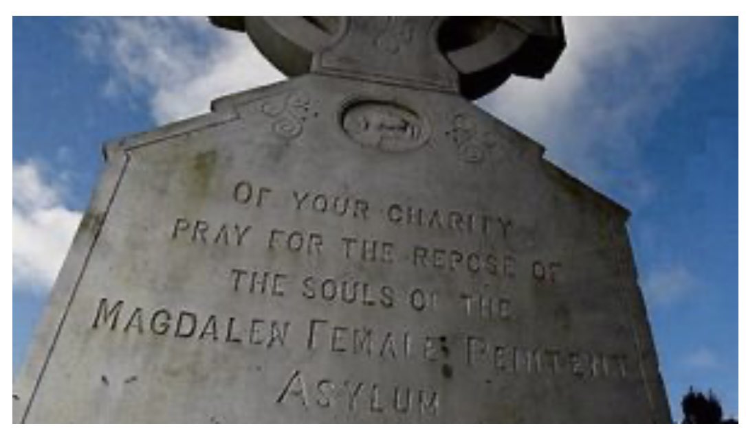 1/3 “Just 33 out of 187 Magdalene women listed on the headstone for High Park laundry in Glasnevin Cemetery are actually buried at that location” @ococonuts has been a leading light in Ireland on the institutionalisation of vulnerable women and children wrote the above in 2015