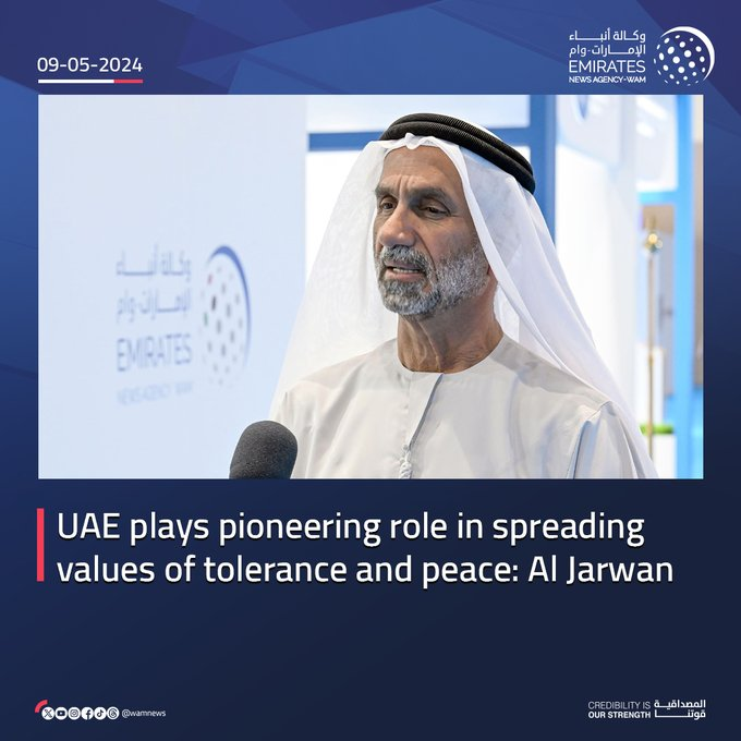 Al Jarwan praised the efforts of #UAE in promoting tolerance & peace internationally with the country's  renewed  relationships with Honduras, Ecuador, & Austria as seen in recent agreements which highlight the core values of #tolerance & #peace within society. #GlobalCooperation
