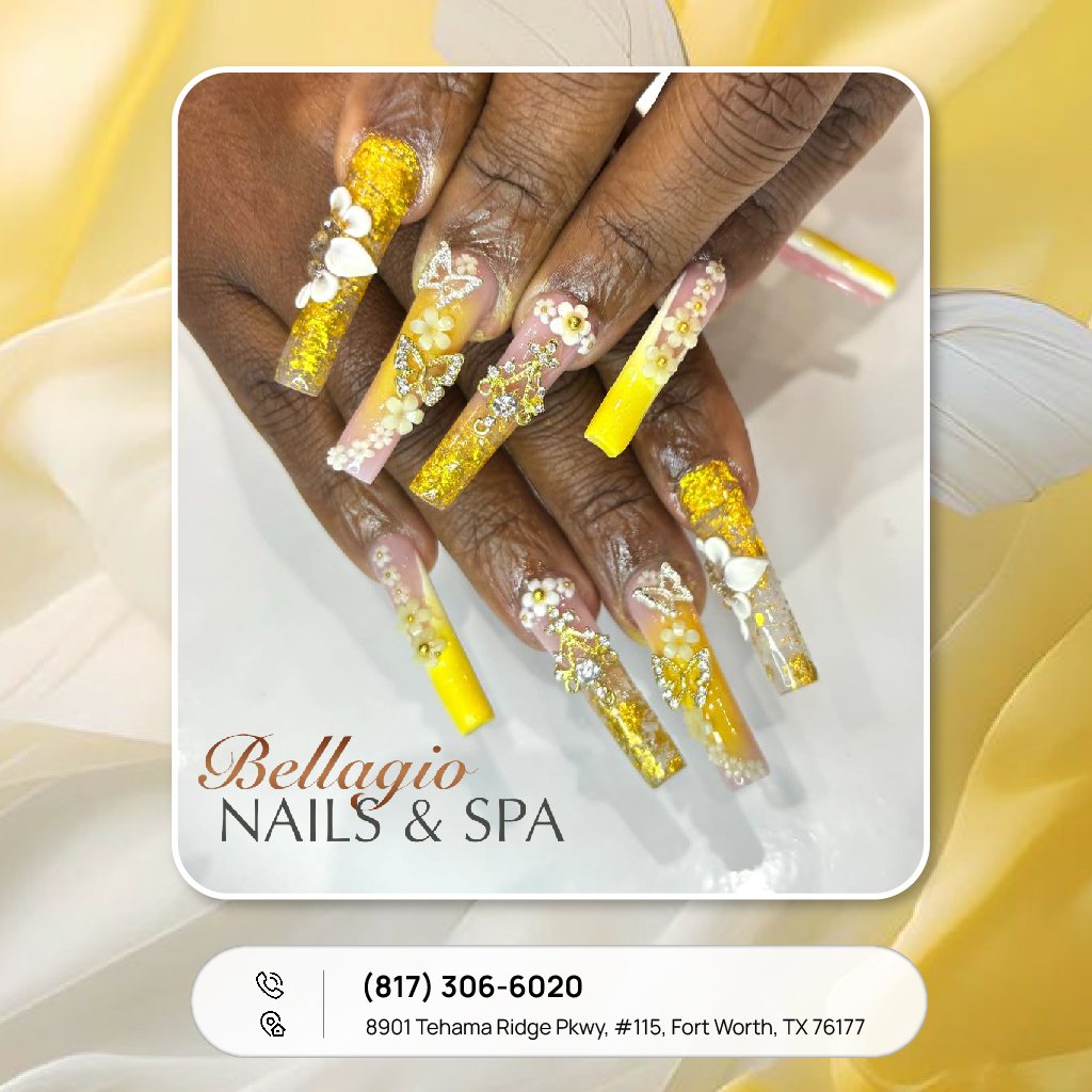 🦋 They say diamonds are a girl's best friend, but have you seen a sparkly mani?✨💛

#bellagionailspa #bellagiotx #bellagionails #bellagiofortworth #nailsalonfortworth #nailsalontx #nail #nailsoftheday #longnails #naildesign #nailsalonnearme #glitternails #nailsalon #instanails