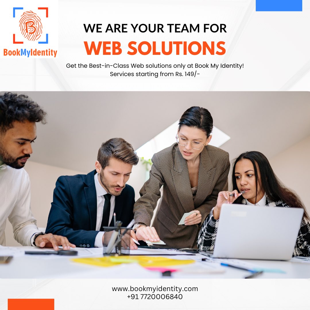 We are your team when it comes to having the best web services. One Stop Solution for all your website development needs, find the best web services by Book My Identity that helps you boost your business digitally.
Visit bookmyidentity.com to learn more about our services.