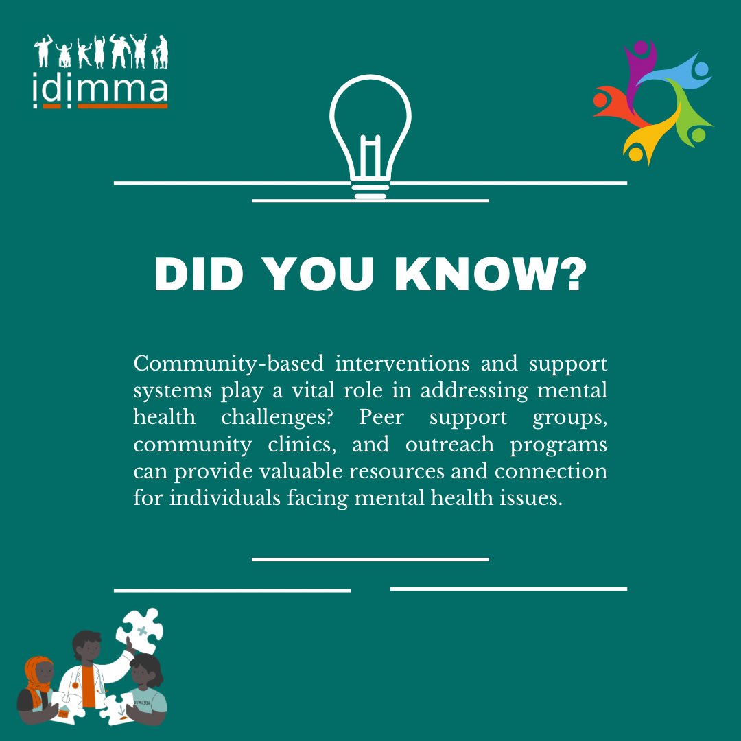 Day 10: Did you know? Community-based interventions like peer support groups and outreach programs are vital in addressing mental health challenges. Let's support and promote these initiatives! #MentalHealthAwarenessMonth #CommunityEngagement #mentalhealth #Support