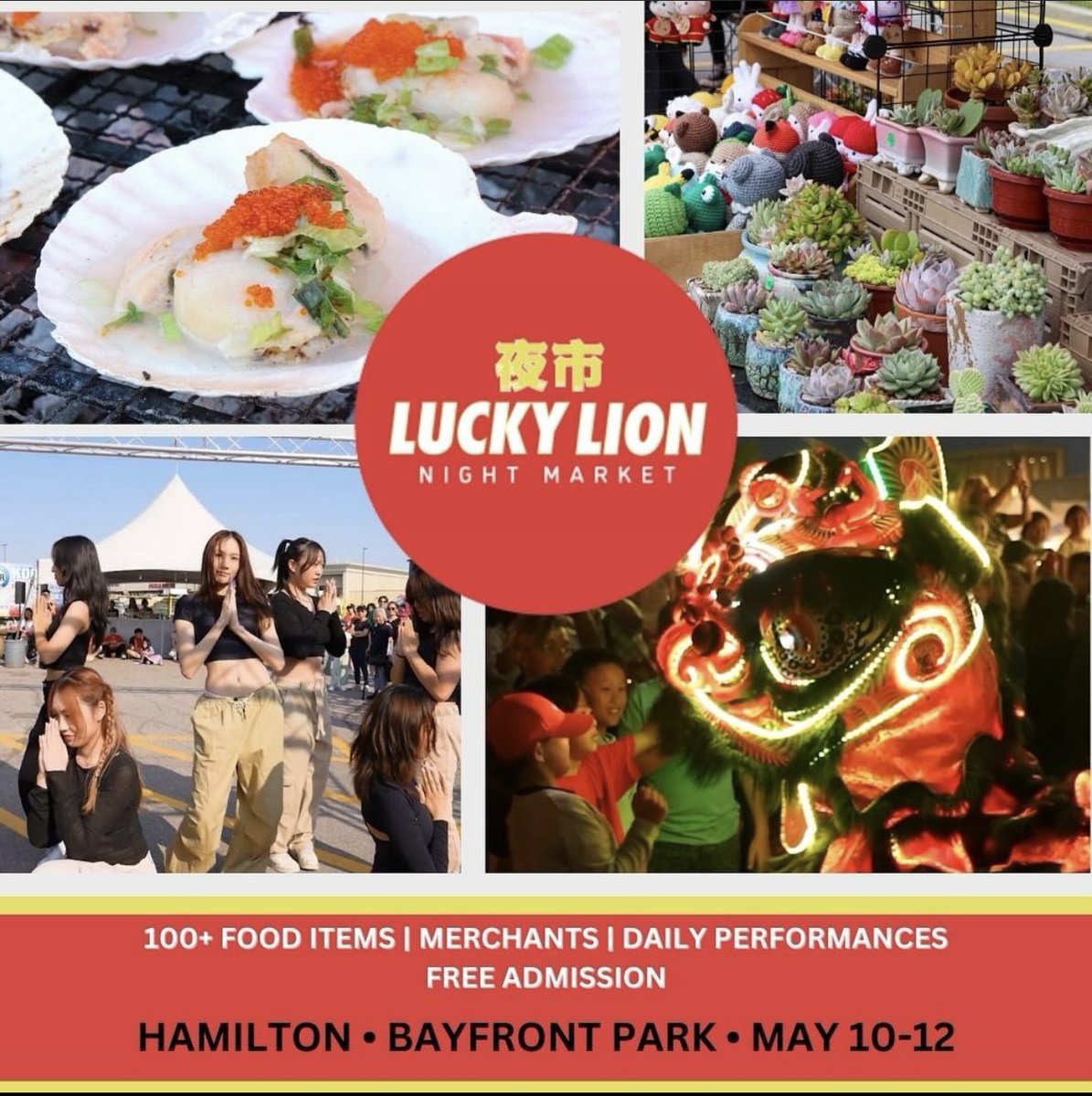 Friday's Street Food Locations: tinyurl.com/thu94x93 #FoodTruckEats #Toronto #Mississauga #Brampton #Vaughan #Milton #BurlON #HamOnt #Niagara #WRAwesome #LdnOnt #Collingwood #Durham #Ottawa 
#LuckyLionNightMarket #BayfrontParkHamilton