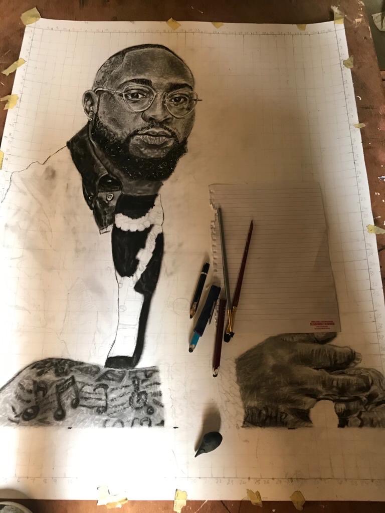 AdebayoUnityart's tweet image. I made a pencil portrait of my idolo , I so much love his personality ❤️❤️🤭🤭❤️ @davido please can I get a repost . @davido