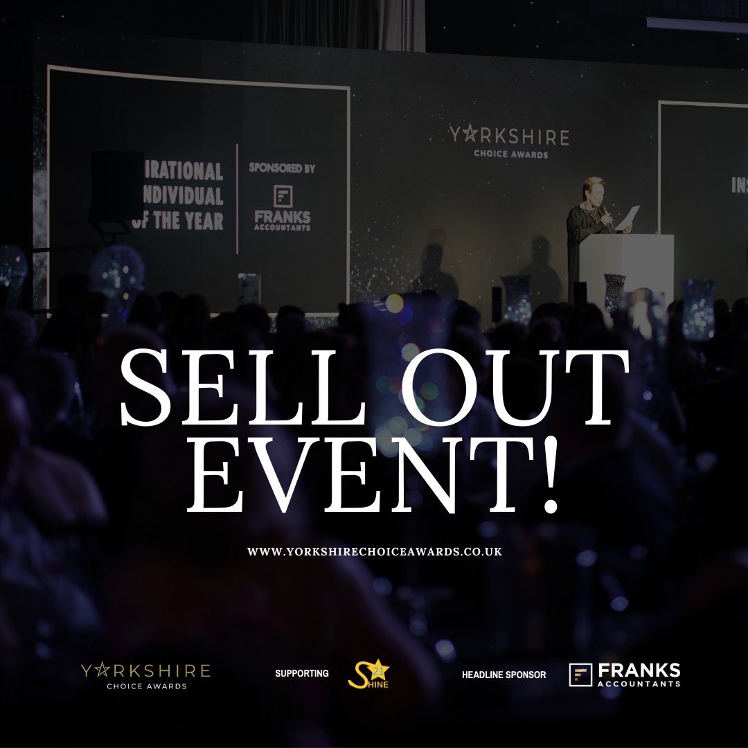 The Yorkshire Choice Awards, a prestigious event celebrating the achievements of the region's most outstanding individuals and businesses, has once again now SOLD OUT! To find out how you can be added to the waiting list visit yorkshirechoiceawards.co.uk/post/waiting-l… #yca2024🎉