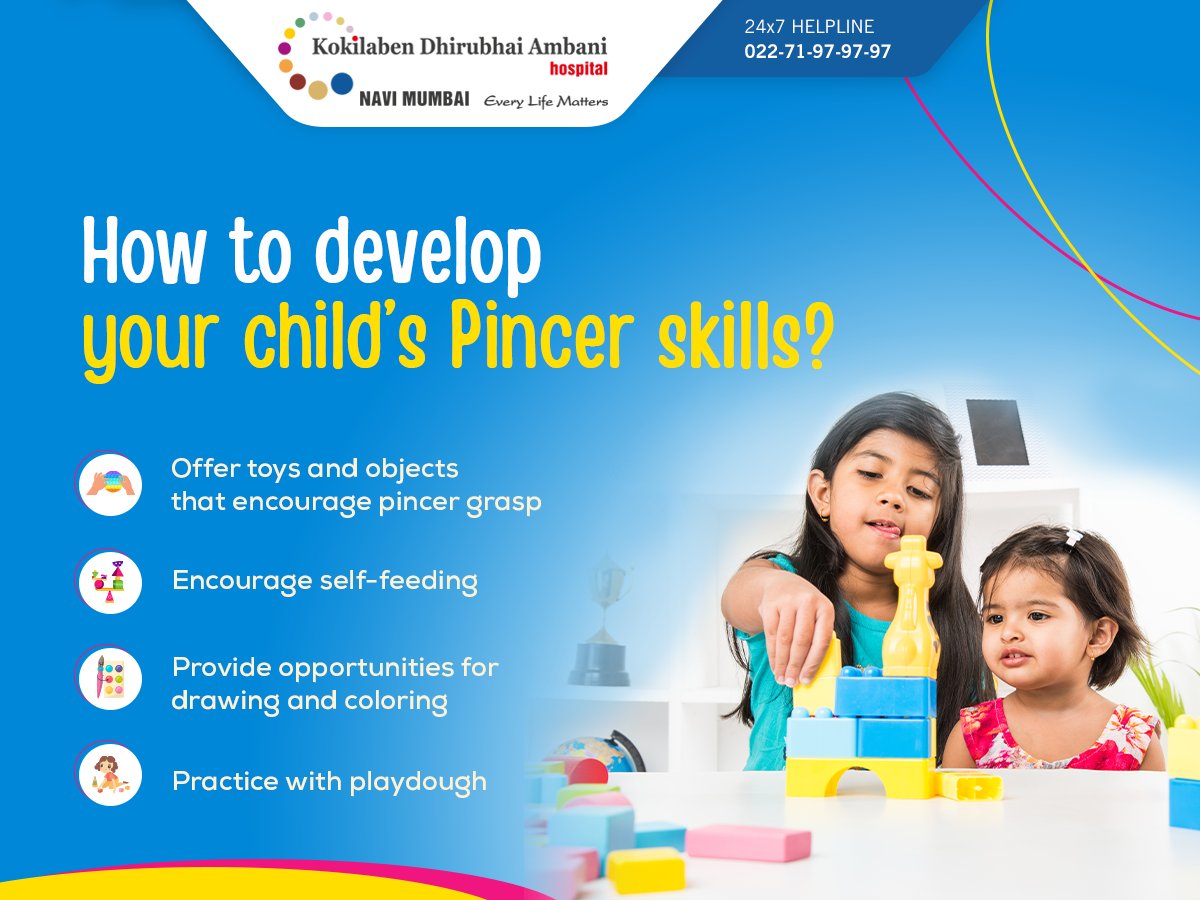Pincer skills are crucial for child development, involving picking up small objects with the thumb and forefinger. Each child progresses differently, so offer patience and plenty of practice opportunities. #ChildDevelopment #FineMotorSkills #ParentingTips