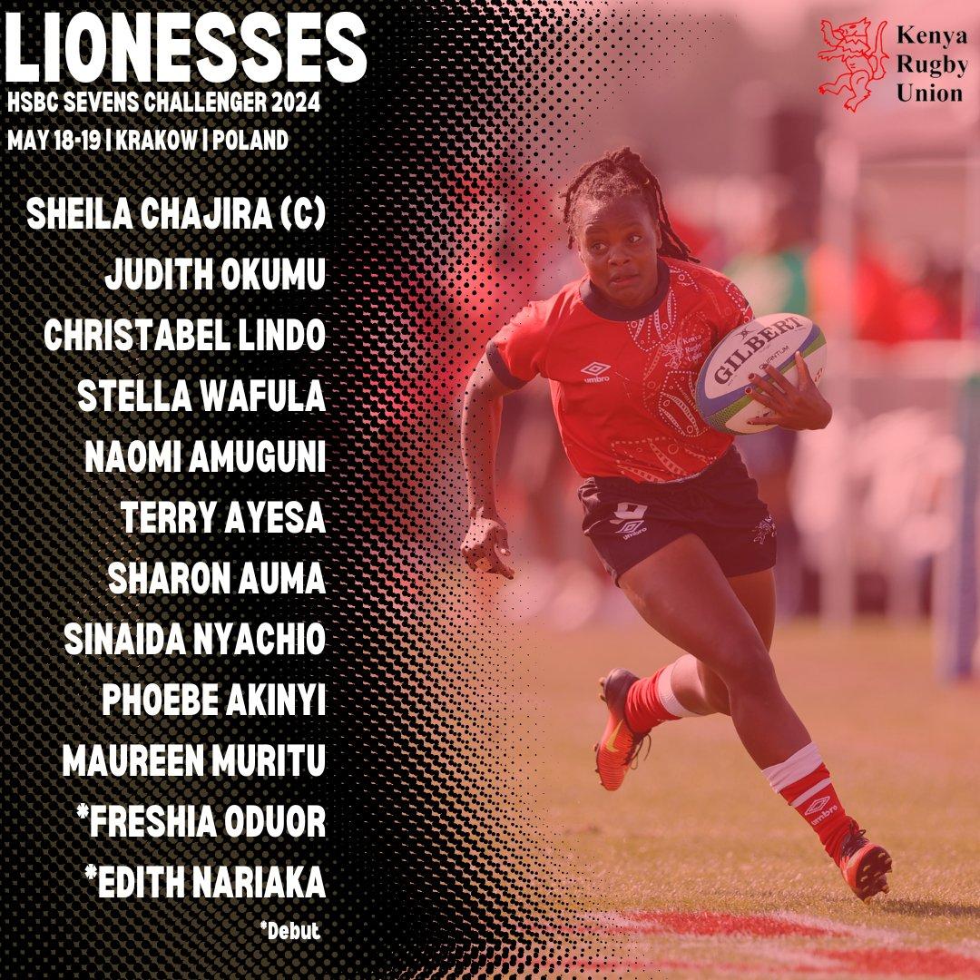 The Shujaa and Lionesses squads for the final leg of the Challenger Series. #RugbyKE