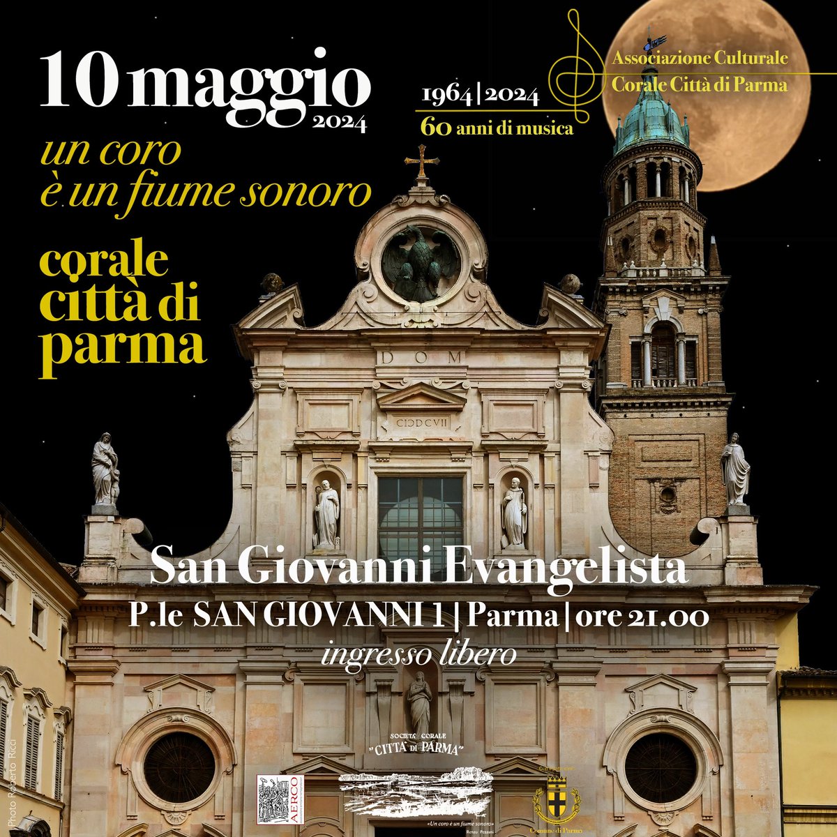 🗓️ 10 Maggio ore 21.00 Un Coro è un fiume sonoro: concerto nella chiesa di San Giovanni Evangelista, #Parma Ingresso gratuito. #concerto #parmaeventi