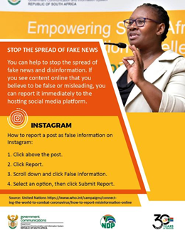 Fake news and rumors increase online because few verify what's real. This is how you can also play a part to stopping fake news on Instagram #ElectionsSafety #SAElections24
@GCISGauteng @GCIS_IRC @GovernmentZA