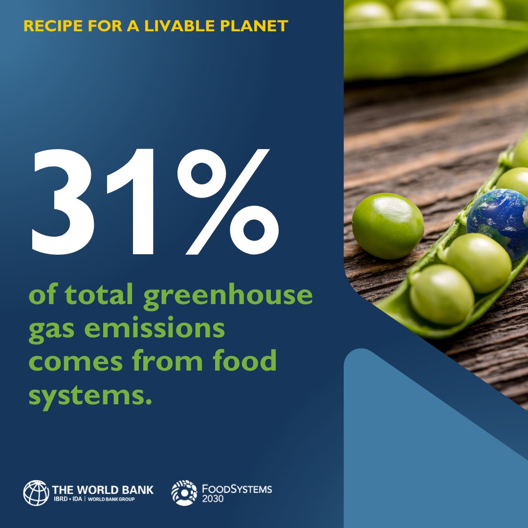 #DidYouKnow that 31% of total greenhouse gas emissions come from food systems? Know more: wrld.bg/CELF50RA2u0 #LiveablePlanet 🌱
