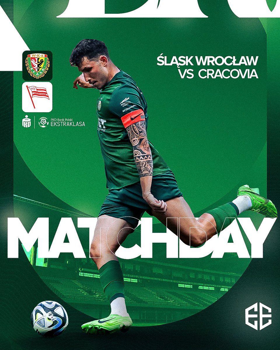 MATCHDAY! ⚽️🇮🇹 ⚽ @_Ekstraklasa_ 🆚 Cracovia 🏟️ Tarczynski Arena ⏰ 20:30 (🇪🇸🇵🇱) With our fans we are stronger @SlaskWroclawPl 💪