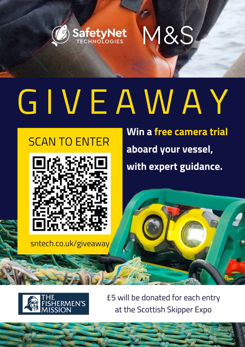 We're donating £5 to @thefishmish for each GIVEAWAY entry during the @SkipperExpo! It's only valid today and tomorrow, so enter now for the chance to win a FREE camera trial ➡️ hubs.ly/Q02wJFpP0 And if you're around, see you at Stand E7 for the final day!