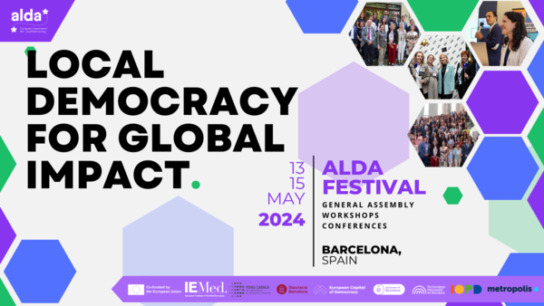 🟣 #Agenda 'Festival i l'Assemblea General d'ALDA' 🗓️ 13-15 de maig 📍 @ElBornCCM 🗣️ Amb la benvinguda de @MariaEugeniaGay. S'exploraran sinergies entre els nivells de govern local i europeu. 🔗 capitalofdemocracy.barcelona/conferences/al… #ALDAGeneralAssembly2024 #LocalDemocracy4Globalmpact