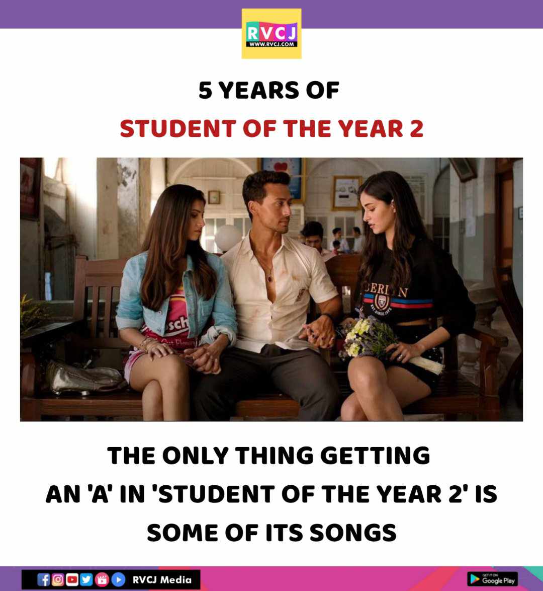 5 years of Student of the year 2 #studentoftheyear2