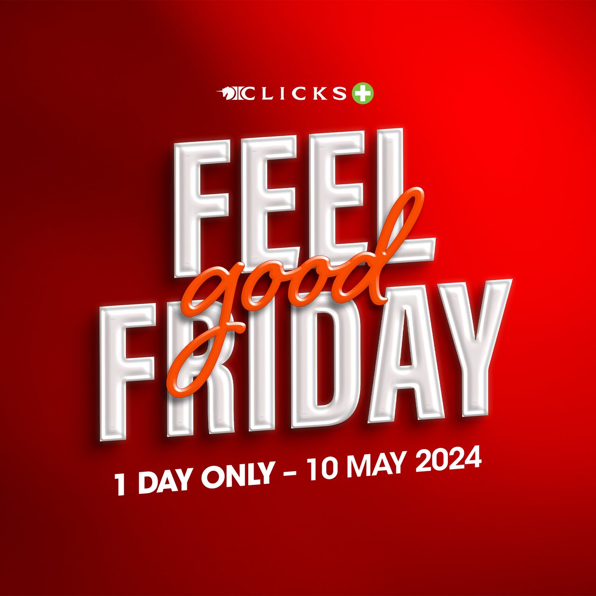 It’s Feel Good Friday and we bring you up to 30% in SAVINGS for 1 day only – 10 May 2024. Shop online only and SAVE today! >> bit.ly/3P3CMsV Offer valid until midnight. #FeelGoodFriday #ShopOnline #OnlineOnly #OneDayOnly