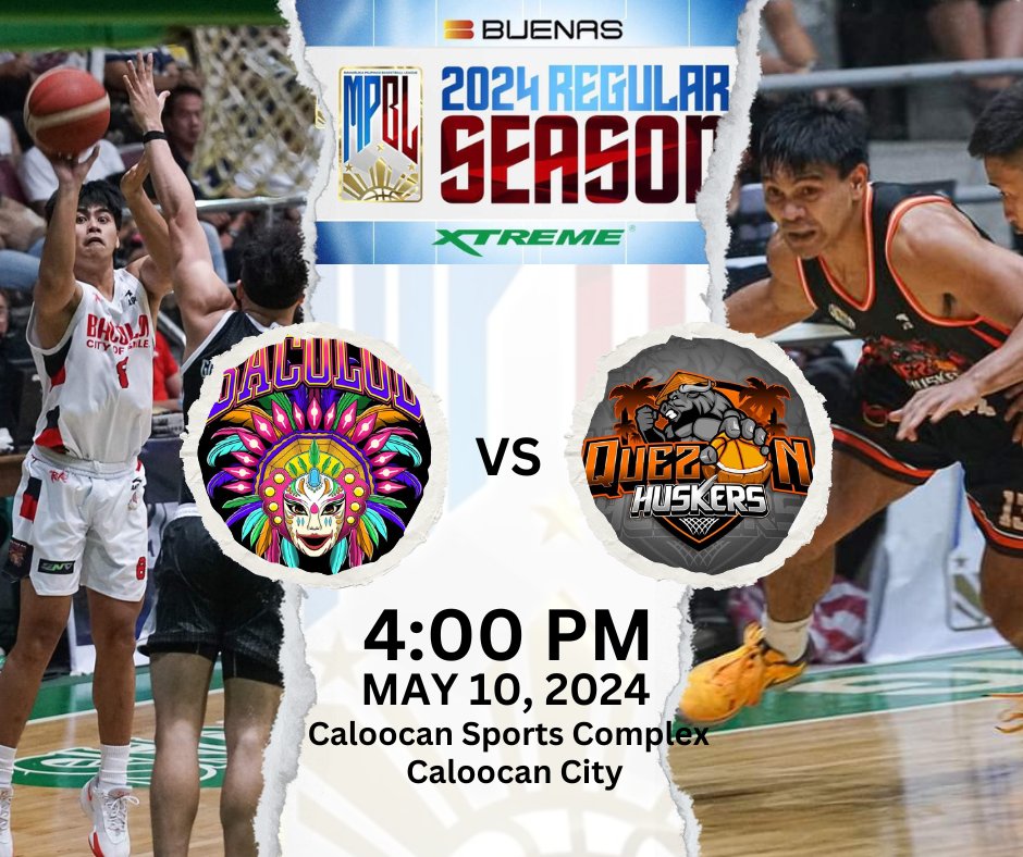 The Bacolod City of Smile and Quezon Huskers will play at 4:00pm tonight at the Caloocan Sports Complex. #mpbl #mpbl2024