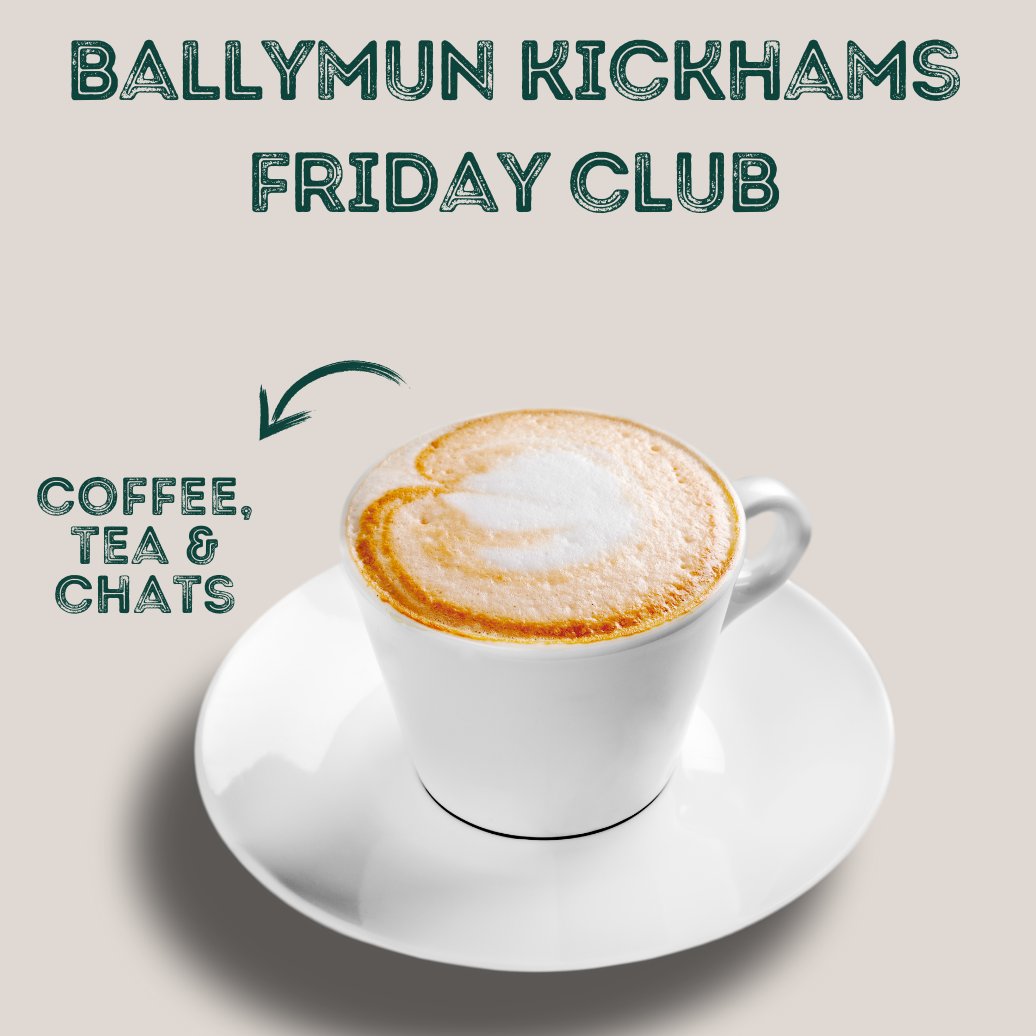 The next meeting of the Ballymun Kickhams Friday Club is on 17 May at 11am in The Carlton Hotel, Old Airport Road🏐 It's an open invitation, so feel free to join us for a cuppa & chat about all things GAA ☕ RSVP to Phil O’Dea or Paul Smith by Tues 14 Mar @BMunfundraising