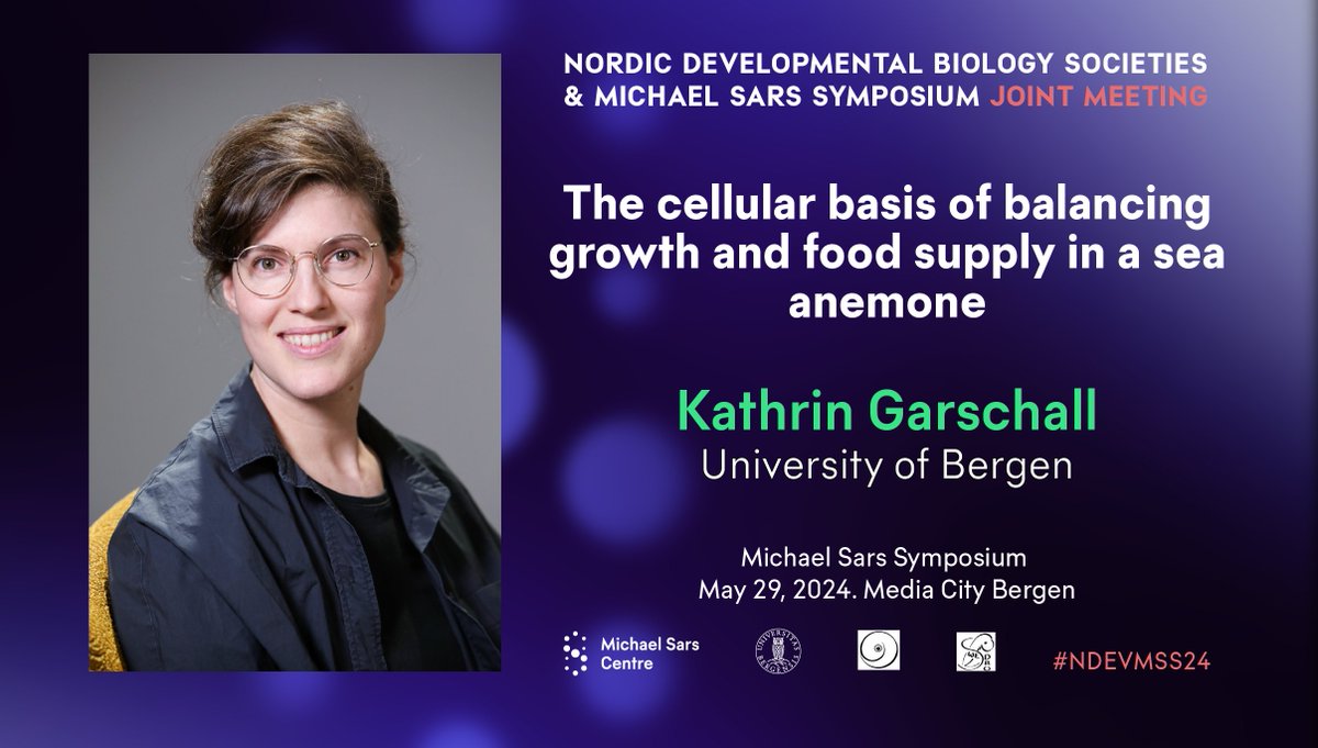 During #NDEVMSS24, our very own @KTGarschall from the @PRHSteinmetz lab will be presenting her latest findings on growth homeostasis in the sea anemone Nematostella vectensis 🤩 Register to hear her talk ➡️tinyurl.com/NDEVMSS24 🚨 Only 4 days left! @UiB