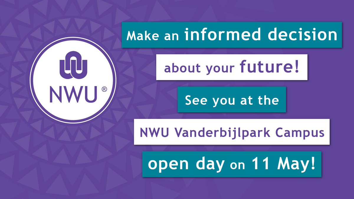 Join #TheDSpot broadcasting LIVE from @theNWU Vanderbijlpark Campus! This is your chance to experience first-hand the vibrant student life, excellent academics & support departments that will guide you on your journey to becoming an #NWUEagle! Register👉 pregrad.mynwu.info/events/vanderb…