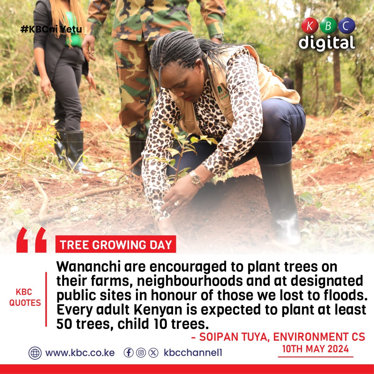 National Tree Growing Day
#JazaMiti
#15BillionTrees
