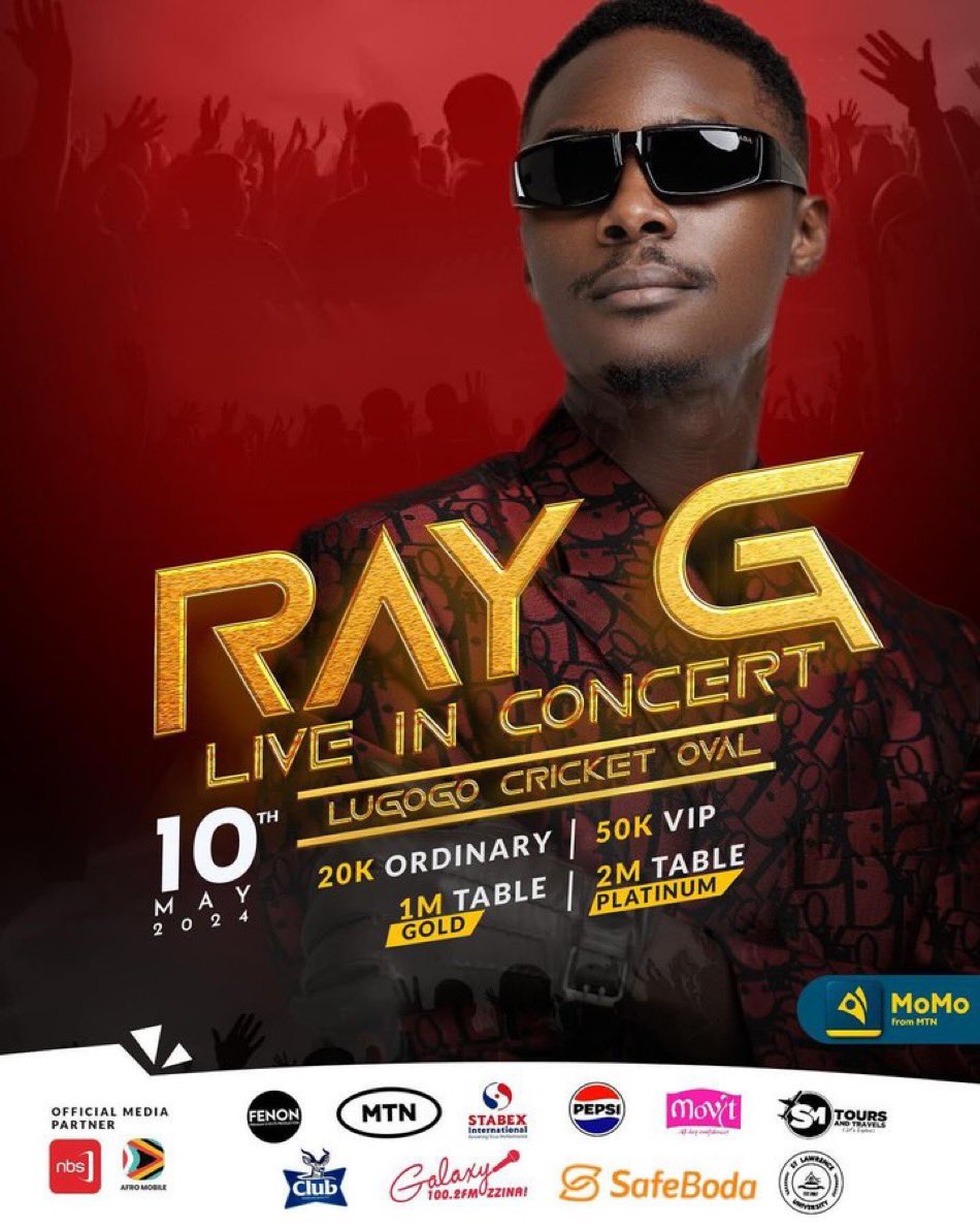Its the Official RAY G day, Lugogo Cricket Oval Twijjaa. @Ray_G_official