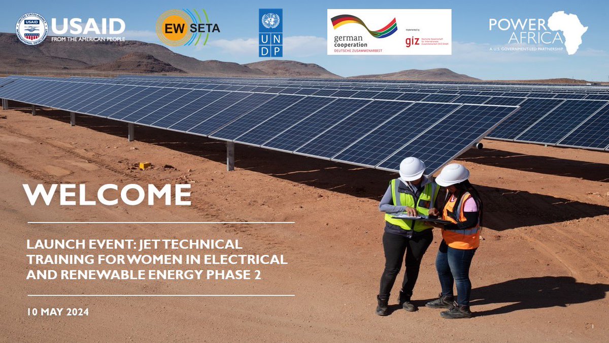 #EWSETA together with #PowerAfrica and #UNDP will this morning launch a crucial JET skills programme that will see 140 women from 7 TVET colleges across Limpopo walk away with the required certification to become solar PV installers.
#RenewableEnergy #PartnershipsforImpact