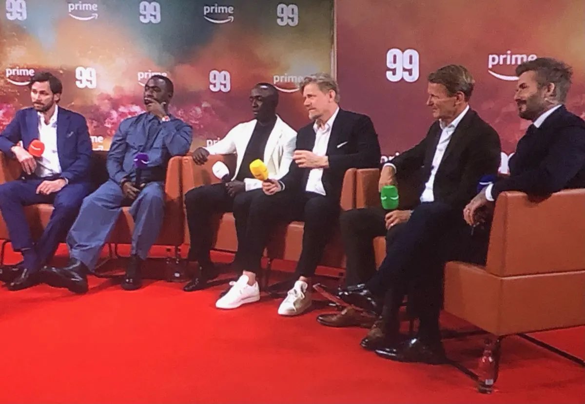 sampsoncollins's tweet photo. Great night last night for world Premiere of ‘99’ in Manchester. Loved working with an incredible team to tell an extraordinary story about perhaps the greatest one of all. Thank you to @Venture_land Studio 99 @BUZZ16 @primevideosport for the opportunity. Coming May 17 https://t.co/Oo3OeTfAkc