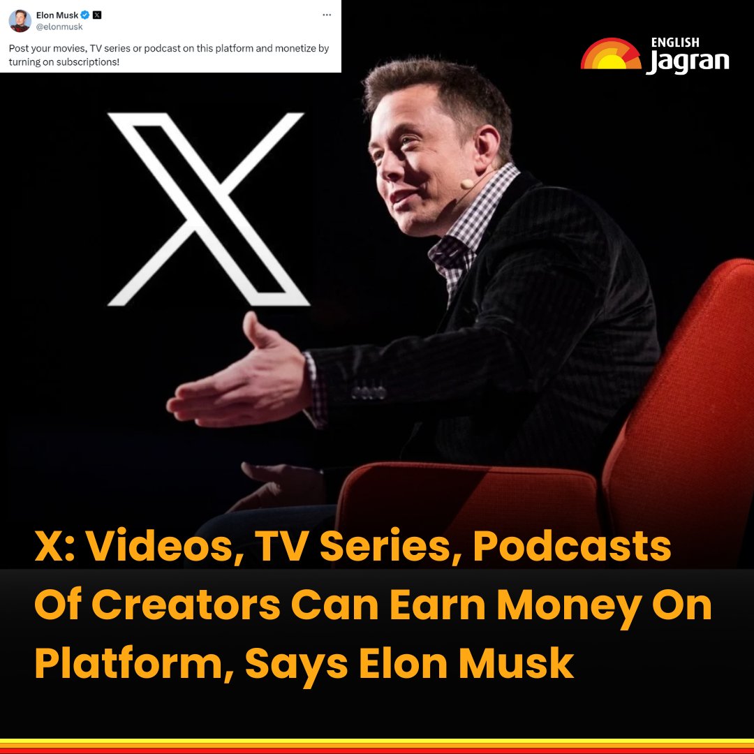 #X: #X regularly grab headlines for new features and Elon Musk's comments around the microblogging app. Musk urged eligible Premium creators to post their movies, TV series and podcasts on the platform to earn money via subscriptions. Read More: tinyurl.com/4c35dhc9…