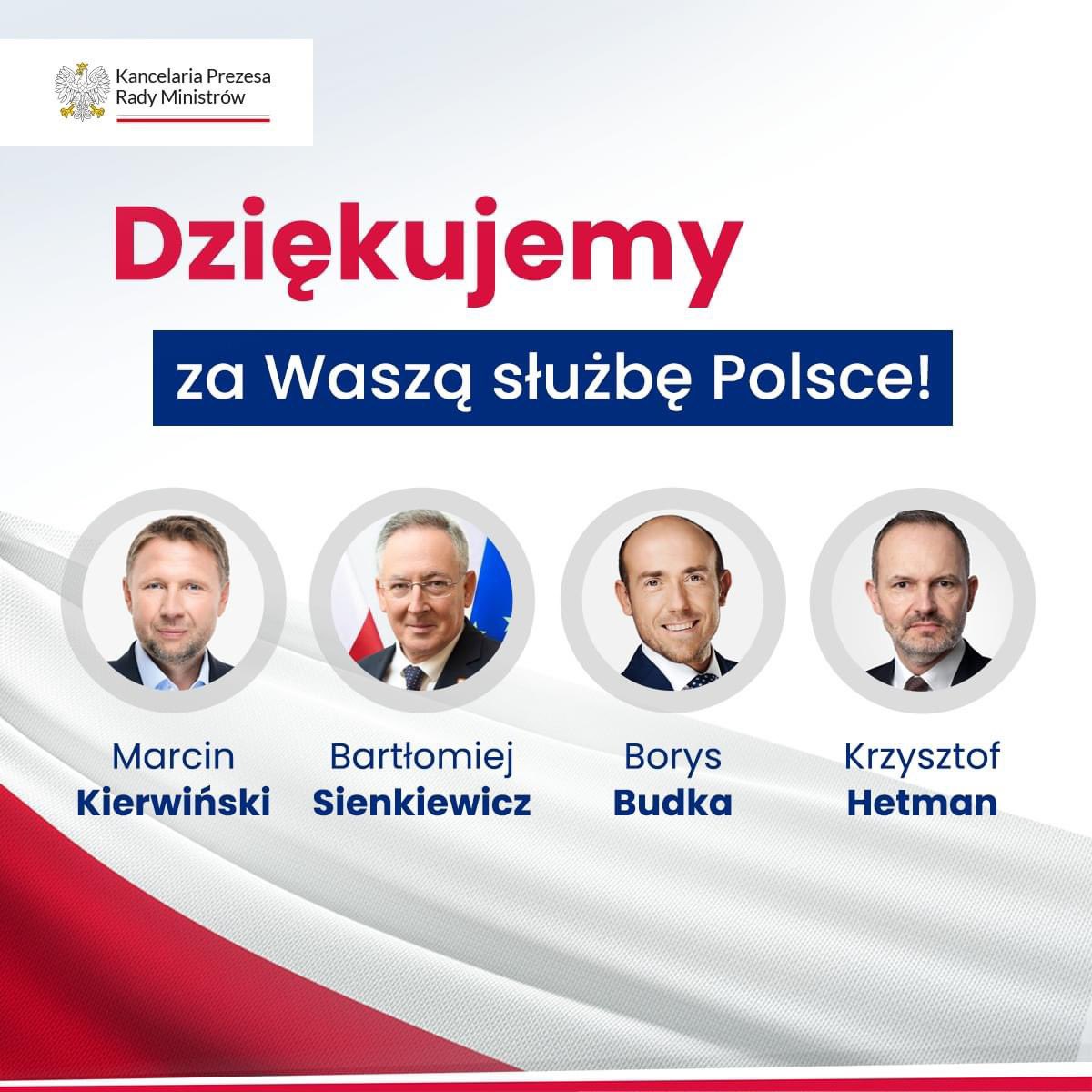 Rekonstrukcja Rządu: 🔹Ministrem Kultury i Dziedzictwa Narodowego została Hanna Wróblewska 🔹Ministrem Spraw Wewnętrznych i Administracji został Tomasz Siemoniak 🔹Ministrem Rozwoju i Technologii został Krzysztof Paszyk 🔹Ministrem Aktywów Państwowych został Jakub Jaworowski