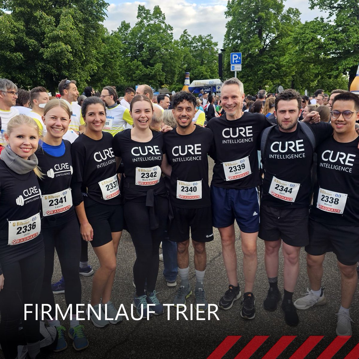 🏃‍♀️🏃 💨 Let’s go CURE Intelligence! Bei bestem Wetter hat unser Team beim Firmenlauf in Trier alles gegeben und erfolgreich die Ziellinie überquert! 🎉 Was für ein energiegeladenes Event mit jeder Menge Spaß, Teamgeist und Motivation. 🙌 #CUREIntelligence #FirmenlaufTrier