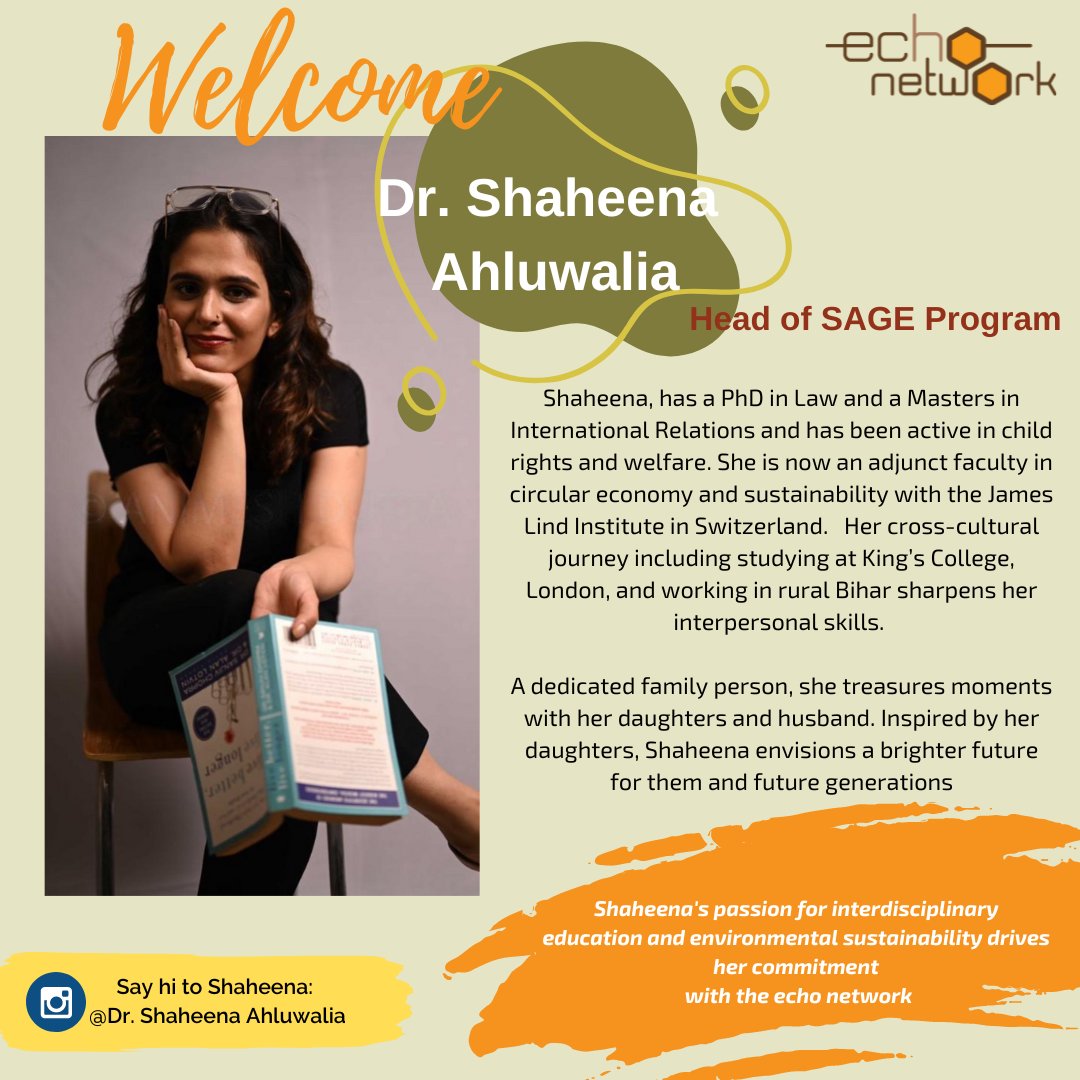 We are thrilled to introduce our new Head of SAGE program, Dr. Shaheena Ahluwalia! Shaheena's experience in interdisciplinary education and project management will contribute greatly to the #SAGE program. Join us in welcoming Shaheena to the team!