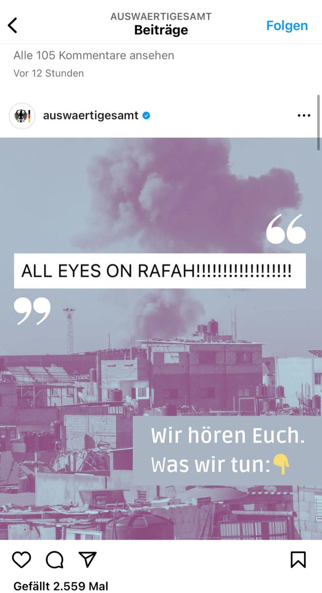 All eyes on Rafah!

Mögen die IDF siegreich sein!

Am Yisrael Chai! 🇮🇱

Und eine Nachricht an @AuswaertigesAmt & and die selbsterklärte 'Völkerrechtlerin' @ABaerbock 

Your jihad will be over soon!