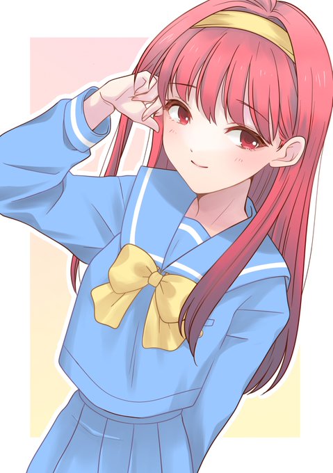 「女の子 青シャツ」のTwitter画像/イラスト(新着)