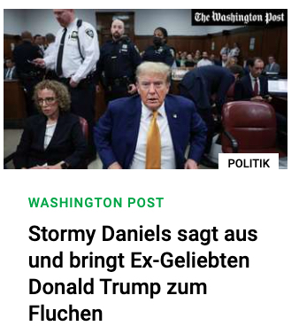 Trump als Ex-Geliebten von Stormy Daniels zu bezeichnen finde selbst ich etwas gewagt.