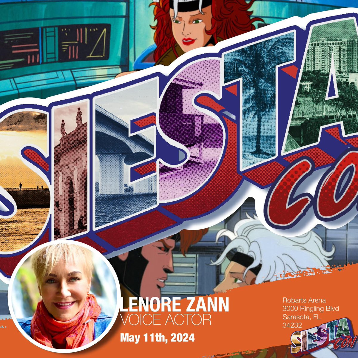 Ever feel like #GoingRogue ? You’re not alone. Calling all X-Men fans!! We're thrilled to announce that the iconic voice of Rogue, Lenore Zann, will be joining us at @Siestacon THIS SATURDAY MAY 11, 2024!! Don't miss your chance to meet the actress behind one of the most beloved