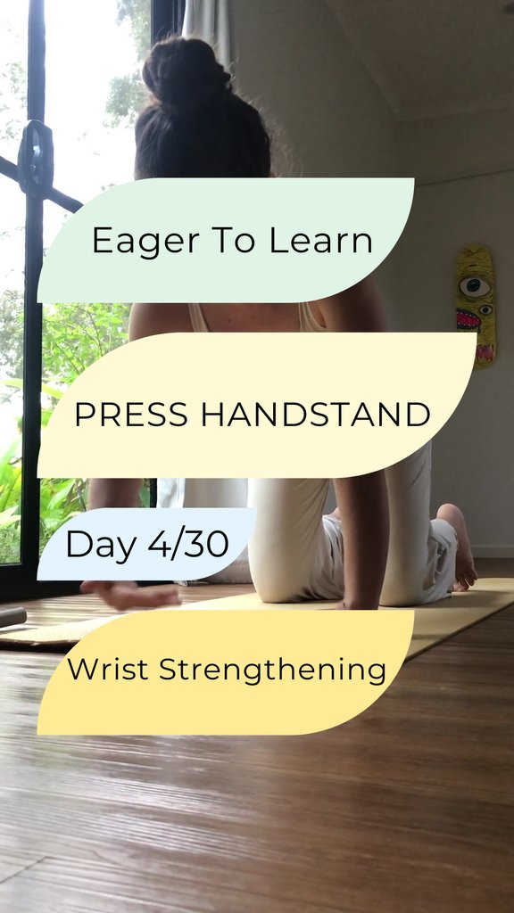 #PressHandstand Adventure Day 4

If you have other wrist-strengthening exercises to share, I’d love to hear about them!

#YogaPractice #WristHealth #BuildStrength #YogaCommunity #WristStrength #StrengthAndConditioning #MobilityWork
#PressHandstandProgress