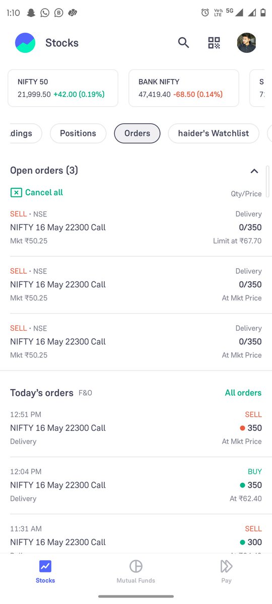 ansarihaider92's tweet photo. @_groww can't able to exit from FNO for more than 1 hours got heavy loss @NSEIndia who will give my money which I had lost due to their system error https://t.co/qFaRXN8hnu