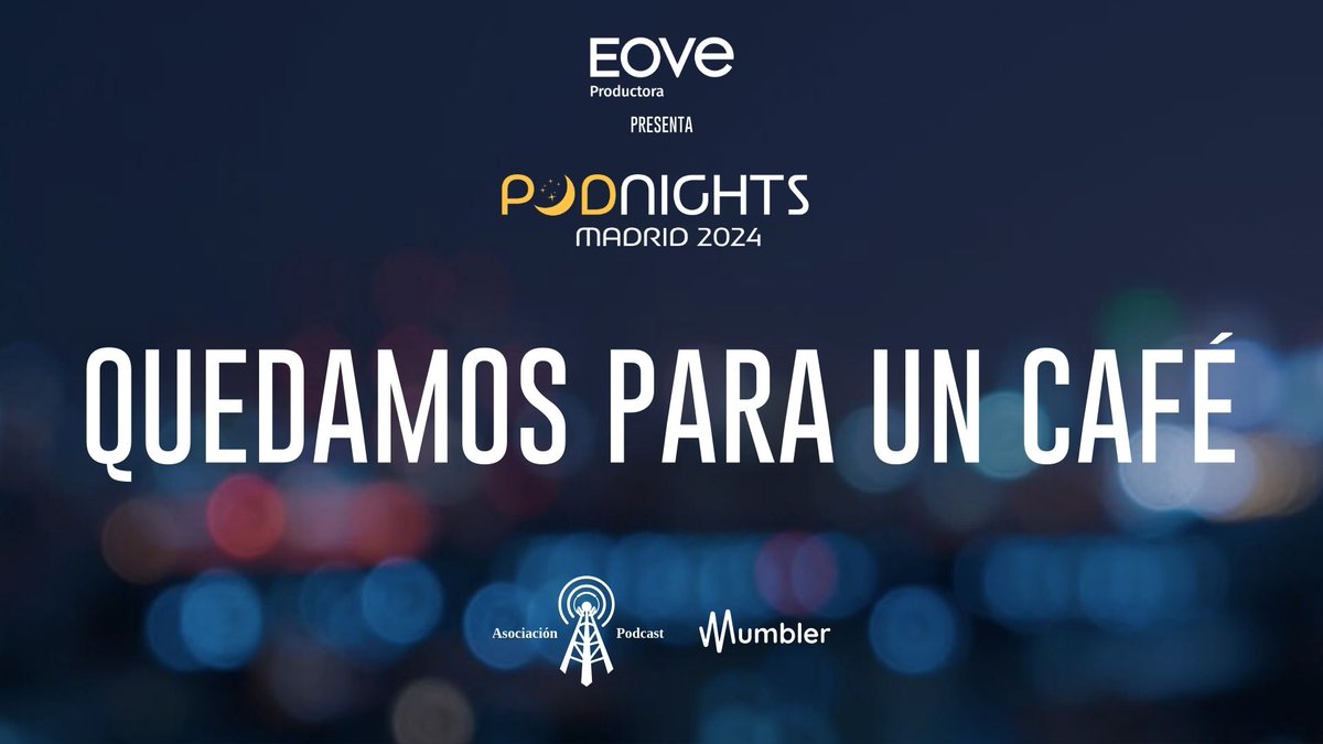Hoy es noche de podcast en vivo con 'Quedamos para un café' ☕️

Ven a disfrutar de una nueva <a href="/Podnights_Mad/">Podnights Madrid</a> en <a href="/artmetropol/">Artistic Metropol</a> gracias al patrocinio de <a href="/asociapodcast/">Asociación Podcast</a> y @getmumbler 

Hazte con tu entrada y reserva tu butaca a través de Eventbrite eventbrite.es/e/entradas-que…
