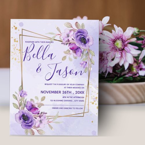 Elegant Purple Blue Watercolor Floral  Wedding Postcard zazzle.com/elegant_purple… via @zazzle 
#weddinginvitation #weddingstationery #floralweddinginvitation #purplefloralweddinginvitation #zazzlemade