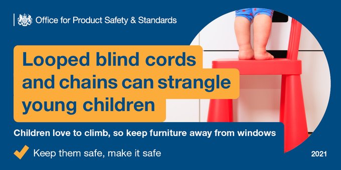 It can take only 20 seconds for a toddler to die from strangulation from a blind cord makeitsafe.org.uk
