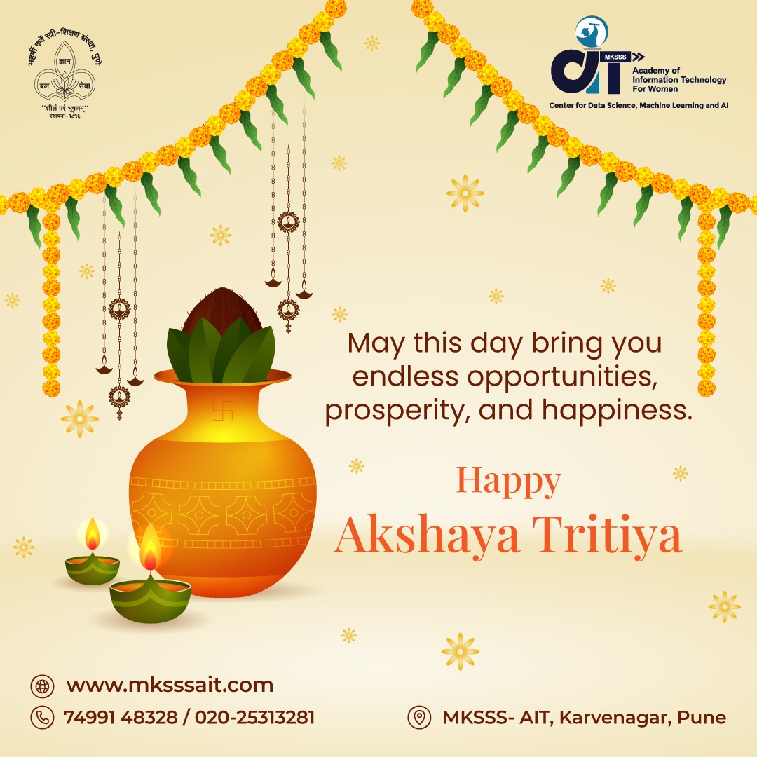 Wishing you all Happy Akshaya Tritiya from MKSSS AIT Team!🙏🏼✨

#AkshayaTritiya #Prosperity #Wealth #NewBeginnings #Blessings #Traditions