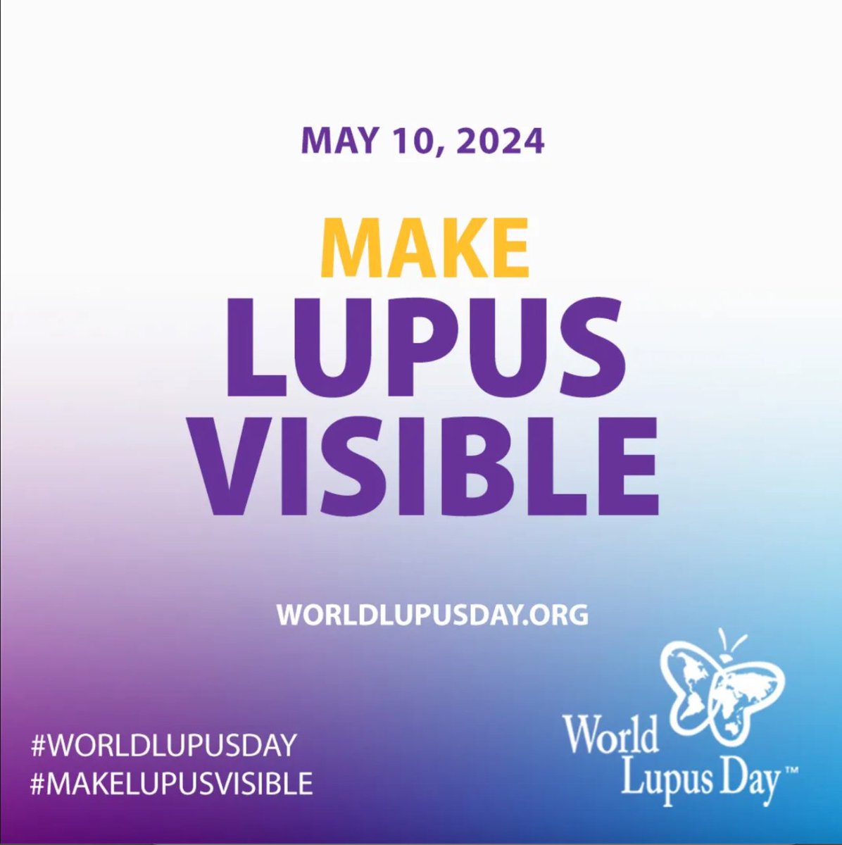 🦋 𝐓𝐨𝐝𝐚𝐲 𝐢𝐬 #𝐖𝐨𝐫𝐥𝐝𝐋𝐮𝐩𝐮𝐬𝐃𝐚𝐲❗ And this year, it is easier than ever to raise #LupusAwareness thanks to #Lupus100! Check lupus100.org & find reliable information about #lupus in many languages! #MakeLupusVisible