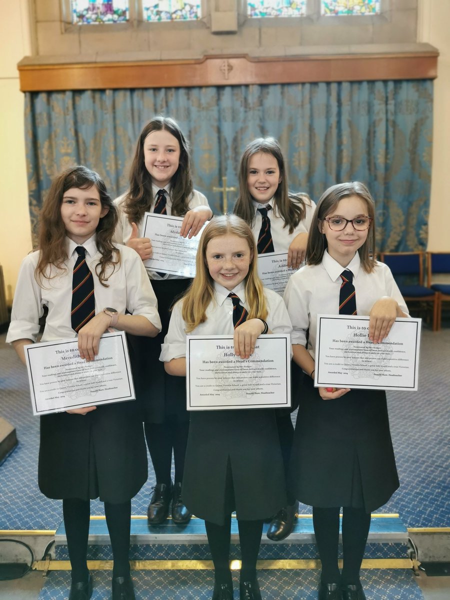 Wonderful to see our P7 team receiving Head's Commendations for their fantastic assemblies across the year. We are very proud of their efforts ❤️💛💚 #TogetherWeAreQVS