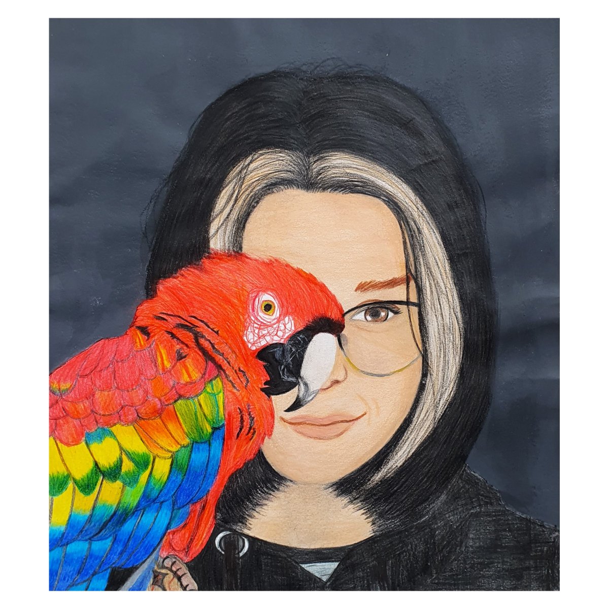 It's that time of the week again - #FineArtFriday! Here we have another wonderful work by one of our past A level Art students! 🖼🦜🎨

#art #painting #portrait #colour #drawing #CityCollege