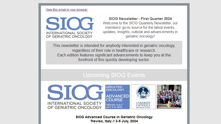 Did you miss it? The SIOG Newsletter has news from the SIOG Nursing & Allied Health and YSIOG Special Interest Groups, and, of course, the SIOG Head Office. loom.ly/NpD10DQ