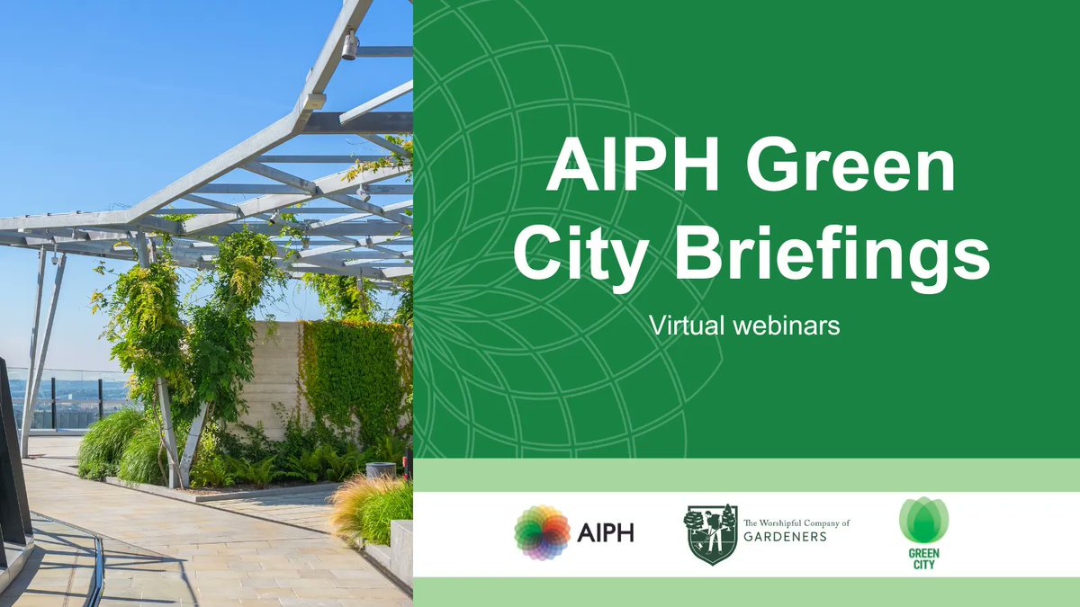 🗓️ The first webinar of the series of Green City Briefings by @AIPHGlobal will take place on 16 May at 1pm BST. 🏡 The session “Flourishing urban design with plants” will discuss the benefits of incorporating plants into cities. Register now👉bit.ly/3UDuxVE