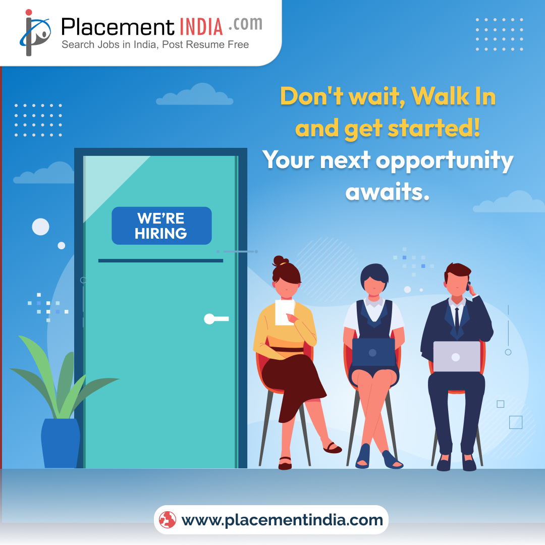Don't wait, Walk In and get started! Your next opportunity awaits. Applications open now! 👇 placementindia.com/job-search/wal… #PlacementIndia #jobskills #walkinjobs #jobsearch #hiring #freshers #jobsinindia #freshersjobs #walkin #walkinhiring #jobs #freshersopenings #job #jobvacancy