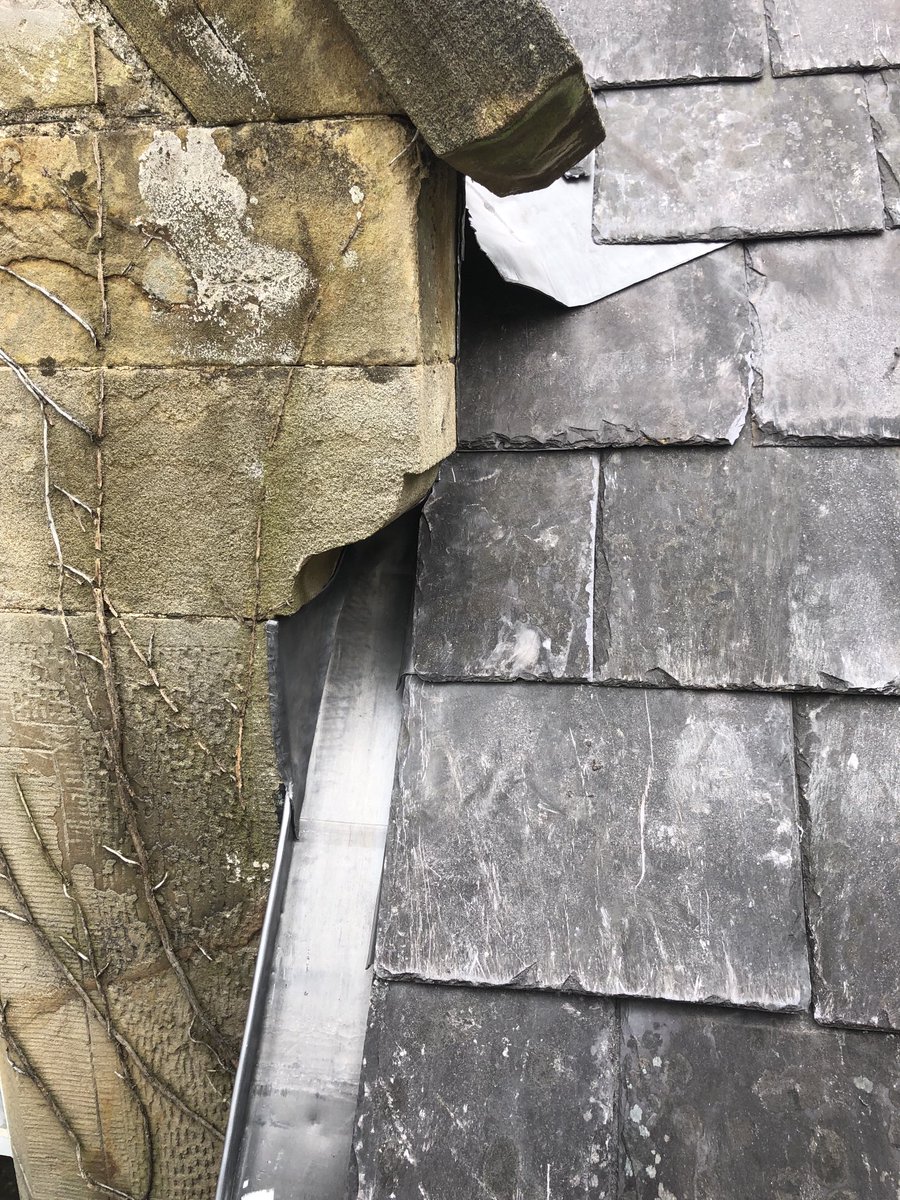 Clonmel Model School Roof and Chimney Upgrade Works for ⁦@opwireland⁩ - original Killaloe Slate decrease in size towards ridge capping