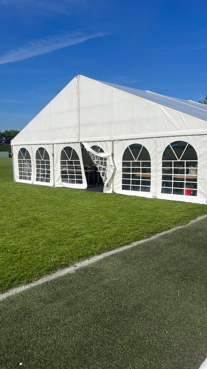 Thanks to Big Dylan for his overnight security services at the club last night. We're now reducing the marquee methane levels ahead of our Senior Players Awards Diner tonight. 7pm.🎺🏆☀️🍺🍸🏉